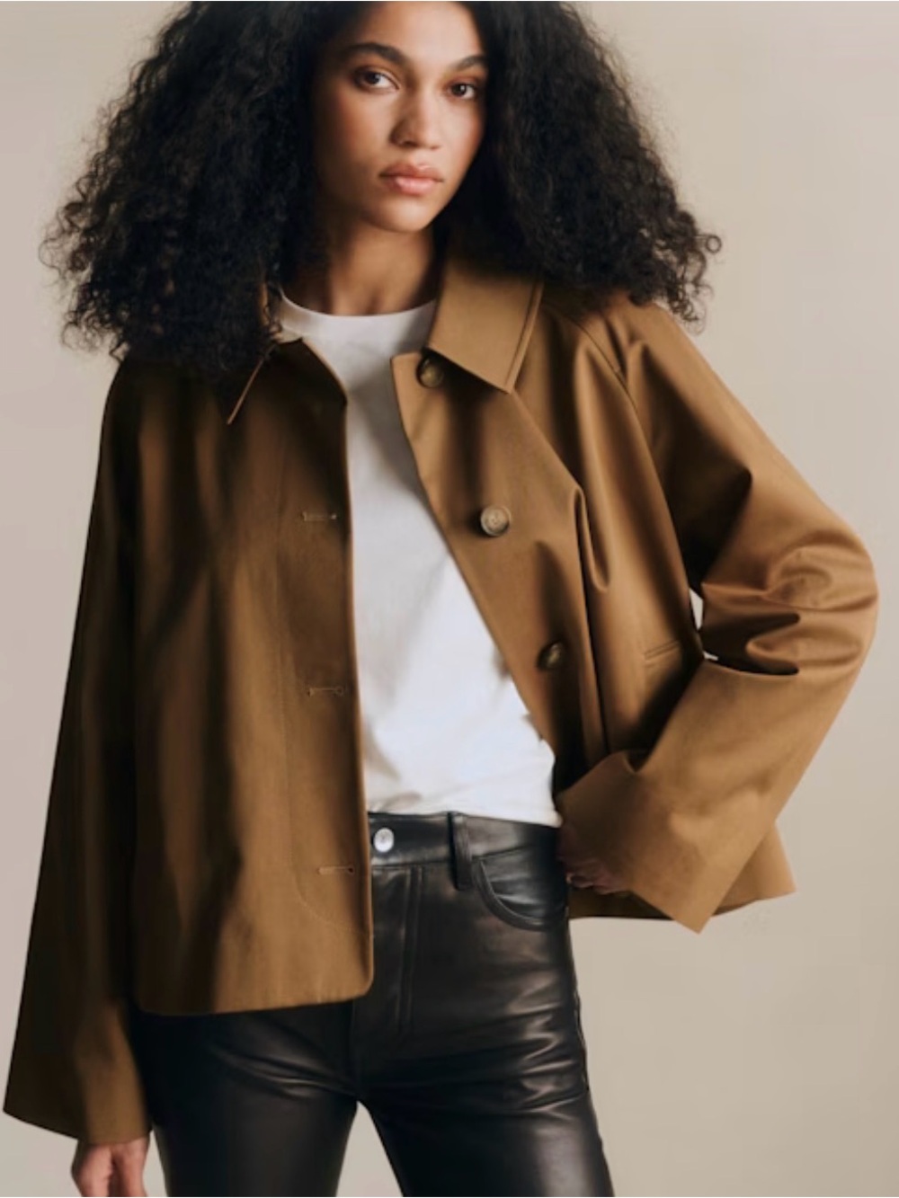 Sezane Bobby Jacket in Camel